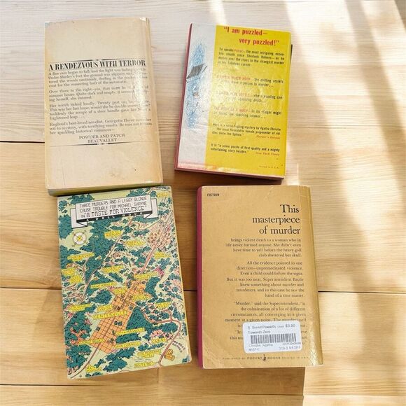 Vintage Murder Mystery Pulp Book Lot 4 1960s 1970s 1950s Paperback TPB - Picture 2 of 5